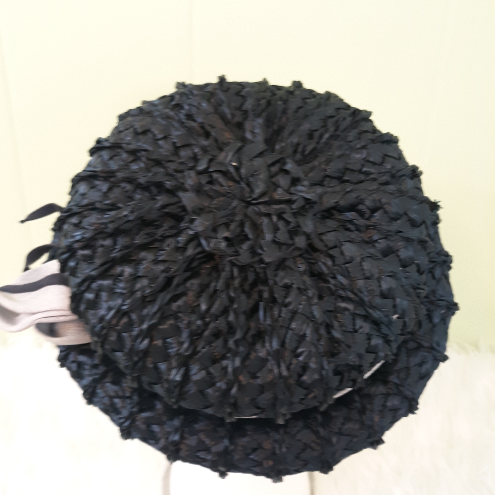 Vtg union Kutz navy straw hat - Picture 2 of 5